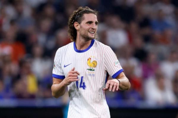 Adrien Rabiot of France in action during the UEFA EURO 2024 semi-final match between Spain v France