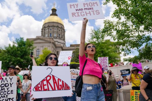 Pro-choice protesters.